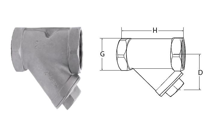 Filtri a Y filettati acciaio INOX AISI 316